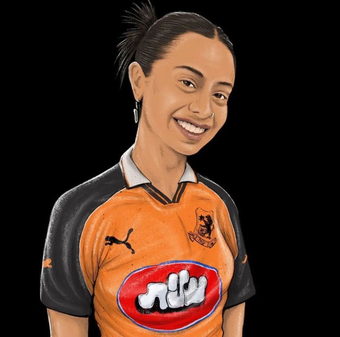 ציור של עדן ירושלמי ז"ל במדי בני יהודה. צייר: טל שטח