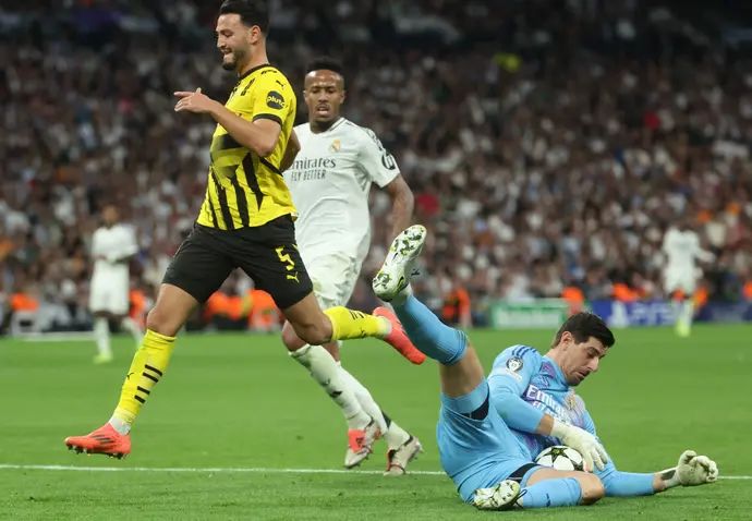 שוער ריאל מדריד טיבו קורטואה מול דורטמונד