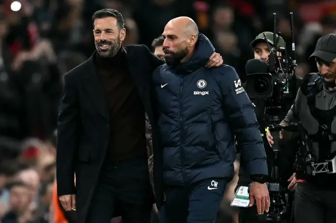 רוד ואן ניסטלרוי עם אנזו מארסקה, מנצ'סטר יונייטד נגד צ'לסי