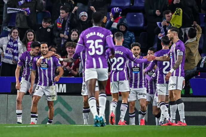 שחקני ויאדוליד חוגגים