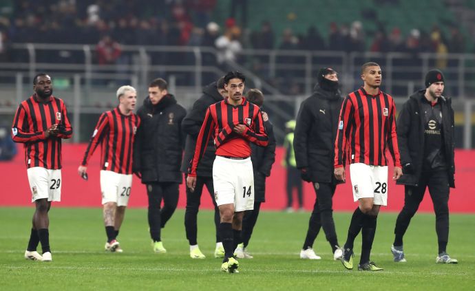 שחקני מילאן מאוכזבים