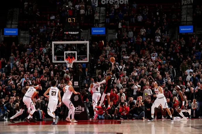 אנפרני סיימונס, פורטלנד בלייזרס, קולע סל ניצחון מול דנבר נאגטס