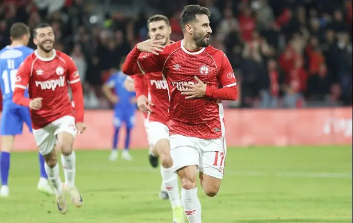 אלון תורג'מן שחקן הפועל באר שבע חוגג שער