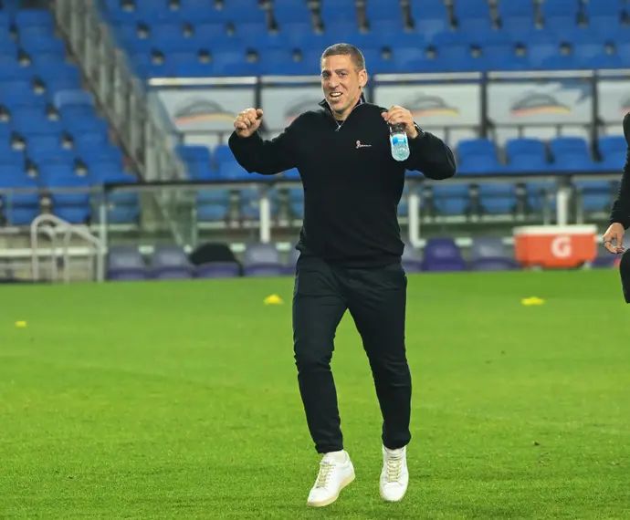 רן קוז'וך מאמן הפועל באר שבע חוגג