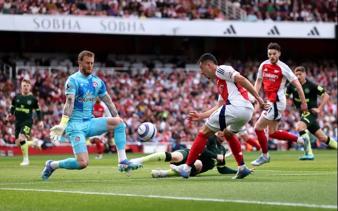 גבריאל מרטינלי, ארסנל מול מארק פלקן, שוער ברנטפורד