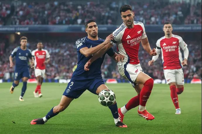 מיקל מרינו, ארסנל לצד אשרף חכימי, פריז סן ז'רמן