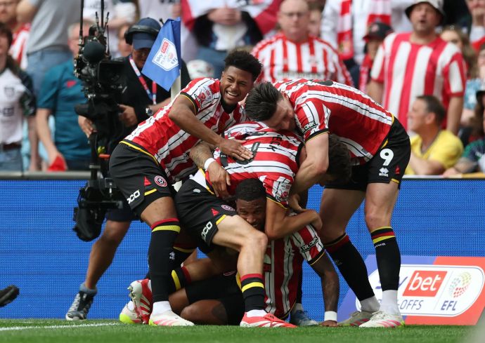 שחקני שפילד יונייטד חוגגים