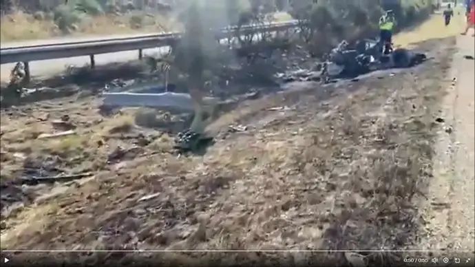 זירת התאונה בה נהרג דיוגו ז'וטה