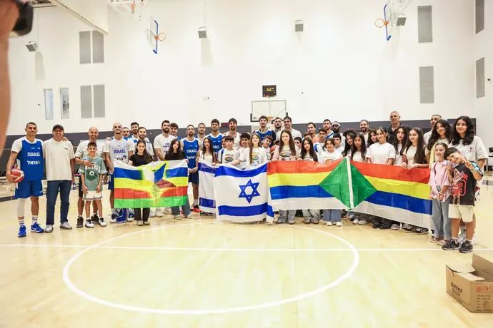 נבחרת ישראל במפגש עם בני נוער מהעדה הדרוזית