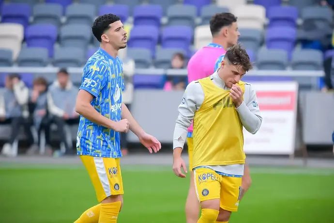 גבי קניקובסקי, דור תורג'מן שחקני מכבי תל אביב בחימום