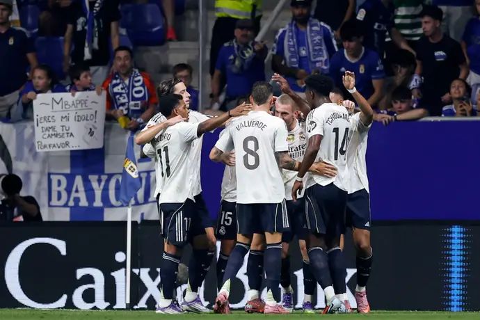 שחקני ריאל מדריד חוגגים