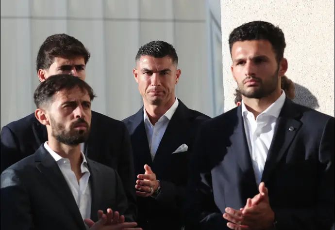 כריסטיאנו רונאלדו בטקס לזכר דיוגו ז'וטה, אנדרה סילבה וז'ורז'ה קוסטה