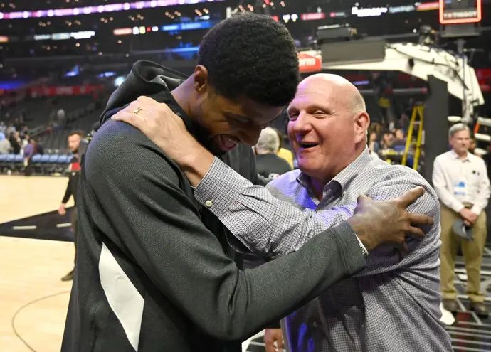 פול ג'ורג' לוס אנג'לס קליפרס עם סטיב באלמר