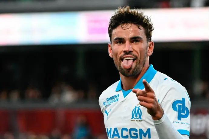 מאט אוריילי שחקן מארסיי חוגג שער