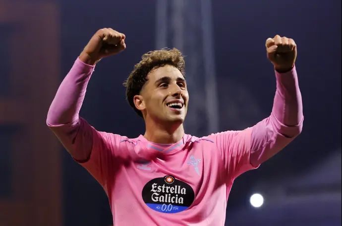 פאבלו דוראן שחקן סלטה ויגו חוגג שער