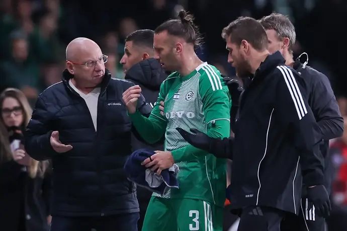 שון גולדברג שחקן מכבי חיפה פצוע