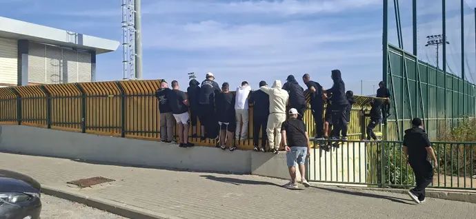 אוהדי מכבי נתניה באימון