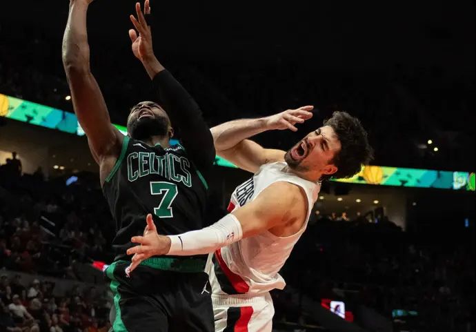 דני אבדיה מול ג'יילן בראון, פורטלנד בלייזרס מול בוסטון סלטיקס