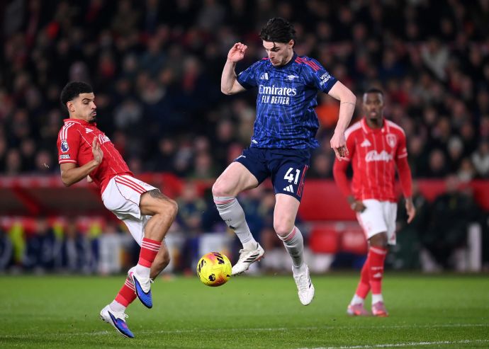 דקלן רייס מול מורגן גיבס ווייט, ארסנל מול נוטינגהאם פורסט