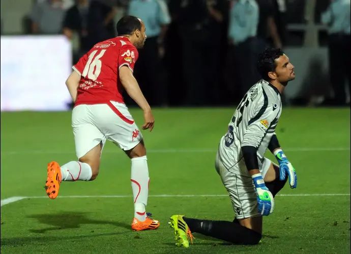 עומר דמארי הפועל תל אביב חוגג מול חואן פאבלו שוער מכבי תל אביב