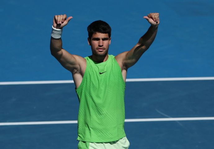 הטניסאי הספרדי קרלוס אלקראס