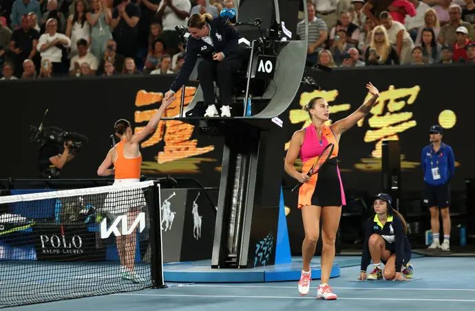 ארינה סבאלנקה אחרי הניצחון של סביטולינה