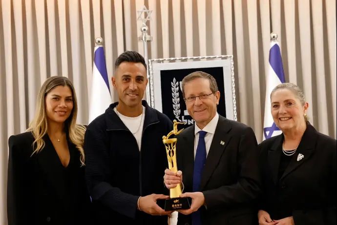 ערן זהבי מתארח אצל נשיא המדינה יצחק הרצוג