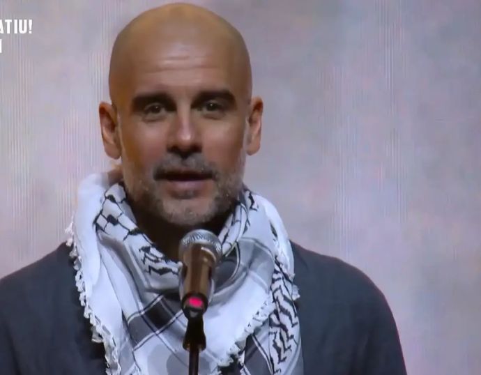 פפ גווארדיולה באירוע צדקה למען פלסטין