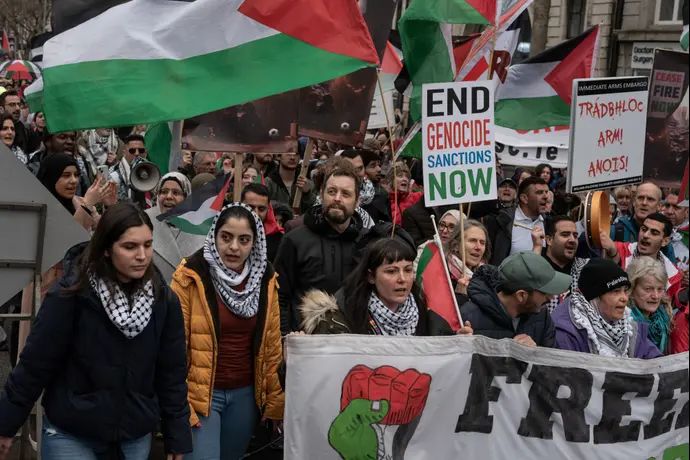 הפגנה פרו פלסטינית, דבלין, אירלנד