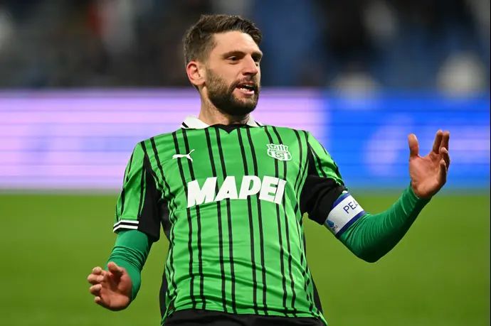 דומניקו ברארדי שחקן ססואולו חוגג שער