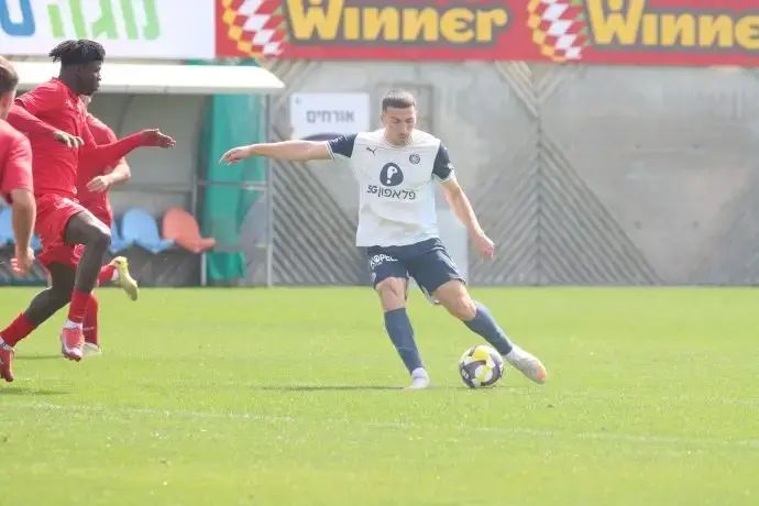 אושר דוידה שחקן מכבי תל אביב במשחק האימון