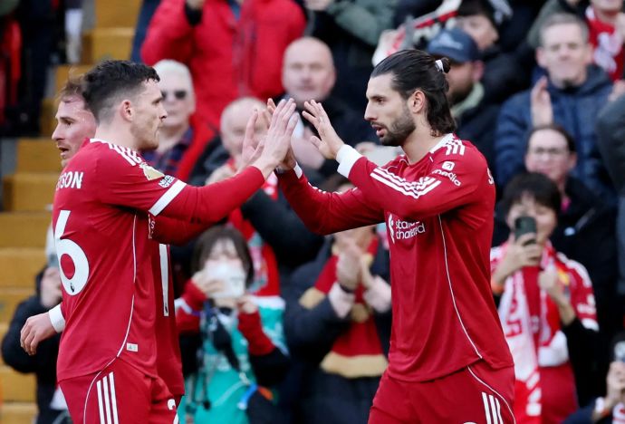 דומיניק סובוסלאי חוגג שער לזכות ליברפול