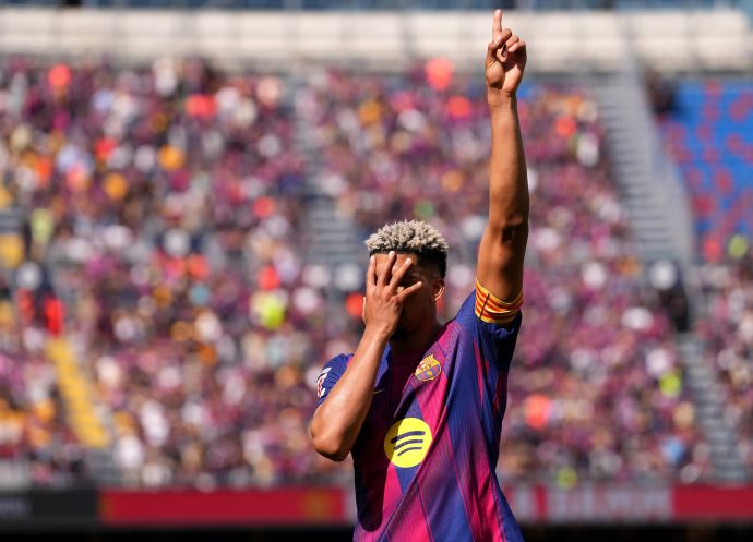 רונלד אראוחו, שחקן ברצלונה חוגג