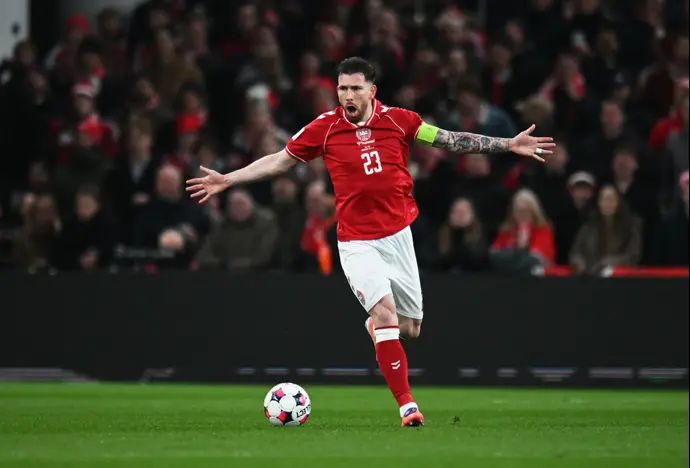 פייר אמיל הויביירג, שחקן נבחרת דנמרק