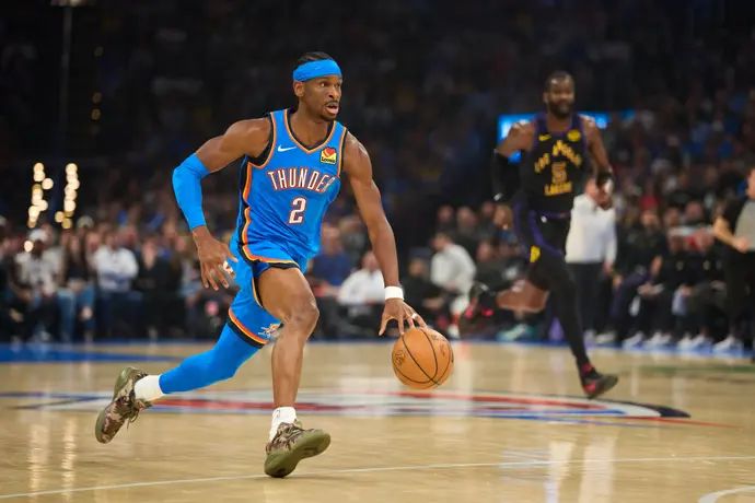 כוכב אוקלהומה סיטי ת'אנדר שיי גילג'ס אלכסנדר מול לוס אנג'לס לייקרס