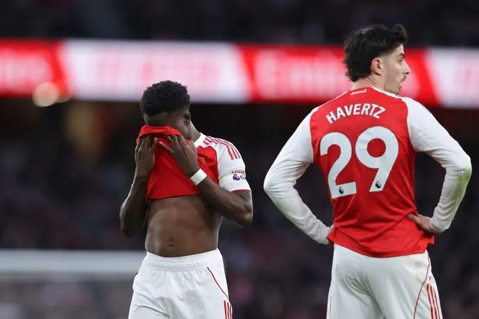 בוקאיו סאקה שחקן ארסנל מאוכזב