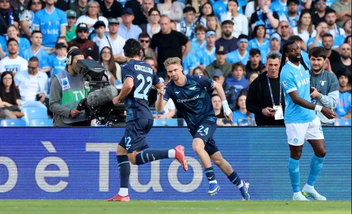 מתאו קנצ'ליירי שחקן לאציו חוגג שער