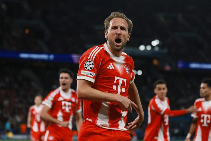 הארי קיין שחקן באיירן מינכן חוגג שער