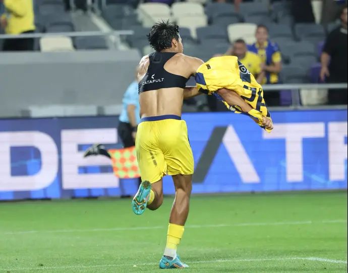 שחקן מכבי תל אביב, דור פרץ, אחרי שער הניצחון מול הפועל באר שבע