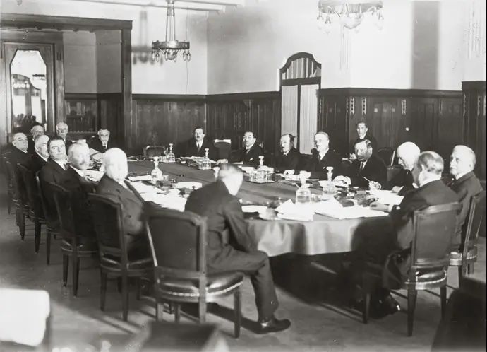 ישיבה בבנק העולמי של באזל, 1930