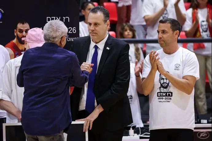 שר התרבות והספורט מיקי זוהר בטקס של הפועל גליל עליון לזכרו של רז אדם