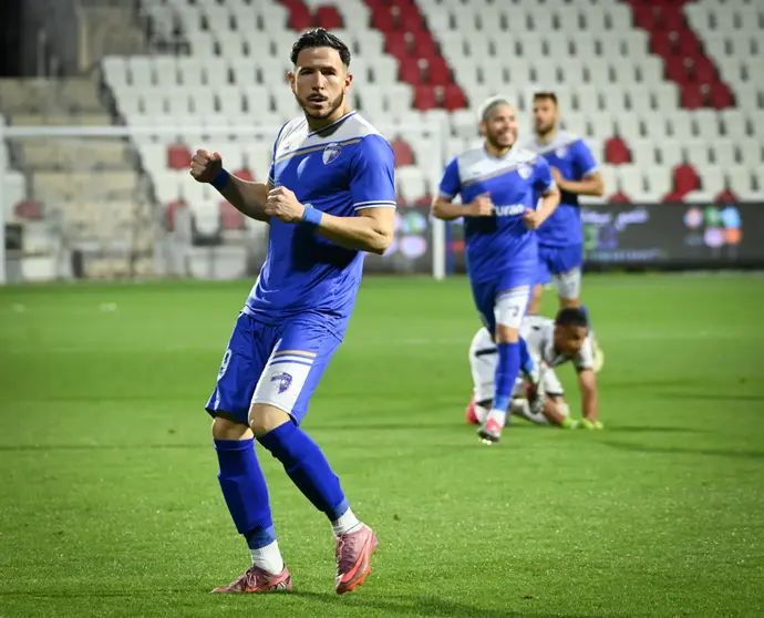 אדריאן אוגריסה שחקן עירוני קרית שמונה חוגג שער