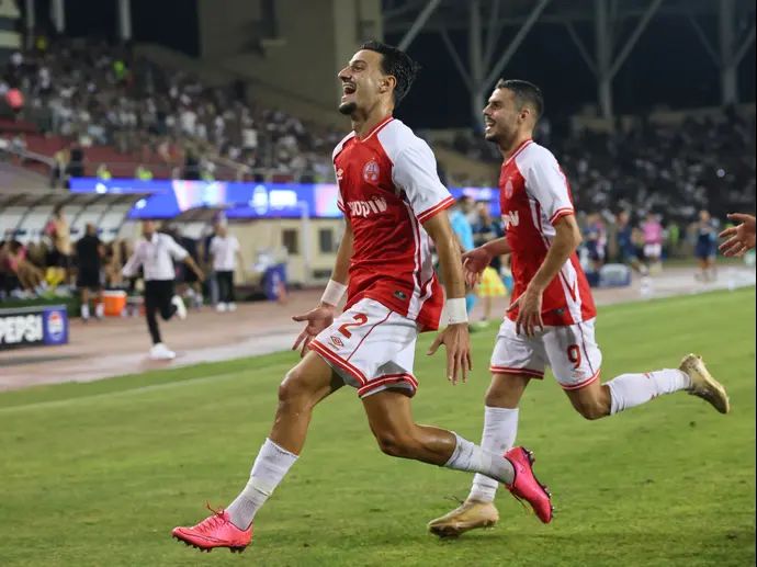 גיא מזרחי חוגג נגד סבאח, הפועל באר שבע בפלייאוף ליגת האלופות