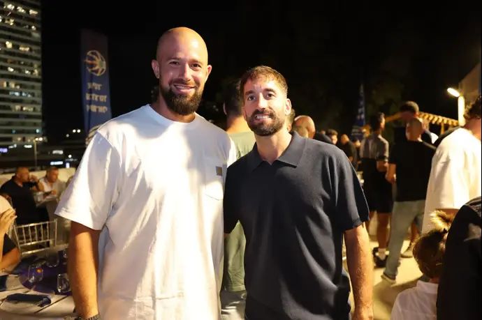 יוגב אוחיון ועמית ביר-כץ בערב פתיחת עונה של הליגה הלאומית