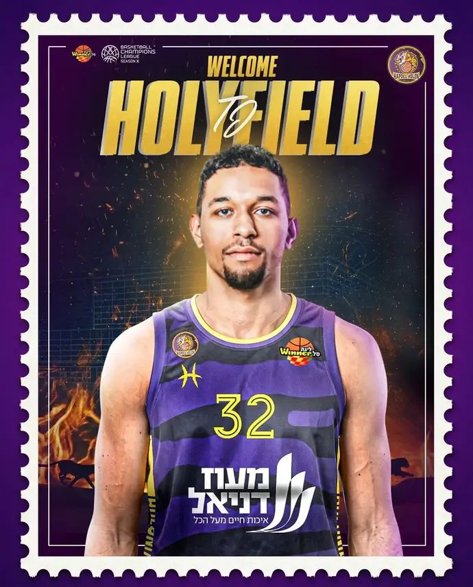 הפועל חולון הודיעה על החתמת הפאוור פורוורד טי.ג'יי הוליפילד