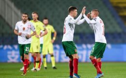 שחקני נבחרת בולגריה חוגגים