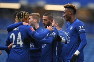 שחקני צ'לסי חוגגים