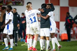 שחקני הפועל קריית שמונה חוגגים