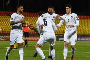 שחקני נבחרת איטליה חוגגים