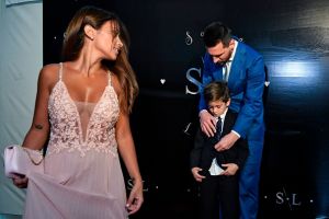 ליאו מסי ואשתו